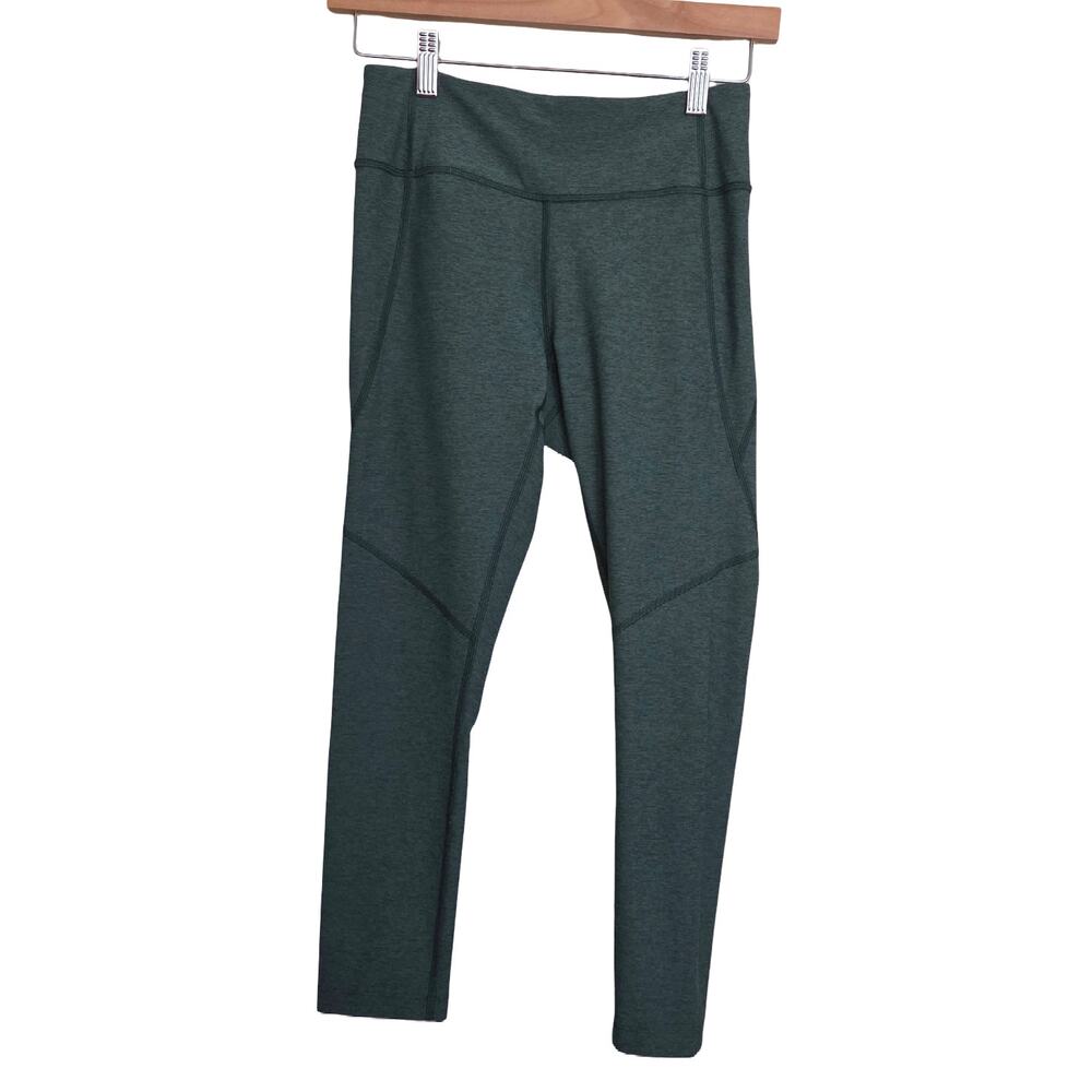 Outdoor Voices SMALL Marled Green Leggings Waistband Pocket Athleisure Workout